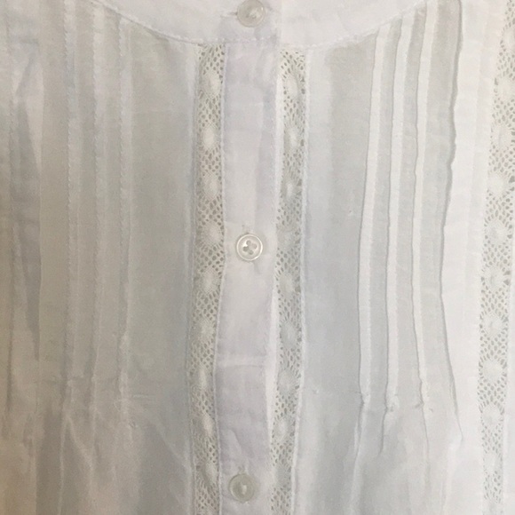 American Eagle White Peasant Top XL D-4 - Picture 2 of 6